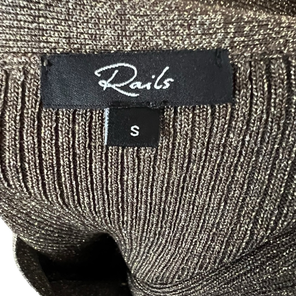 RAILS Beau Lurex Cardigan Gold Sz S - Picture 10 of 10
